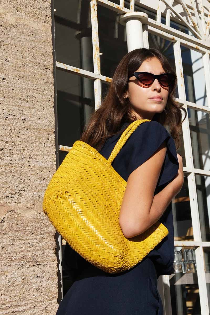 Cabas Delhi Medium Jaune Citron