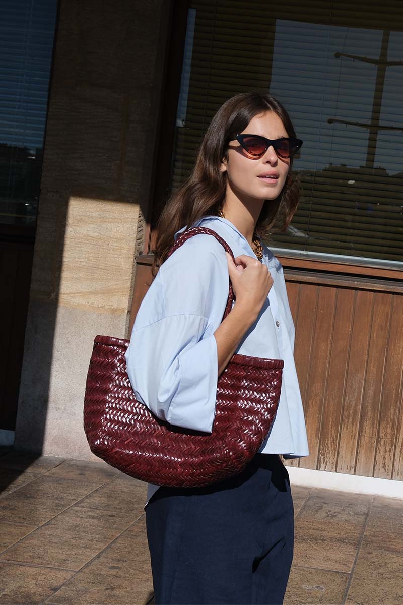 Cabas Delhi Medium Bordeaux