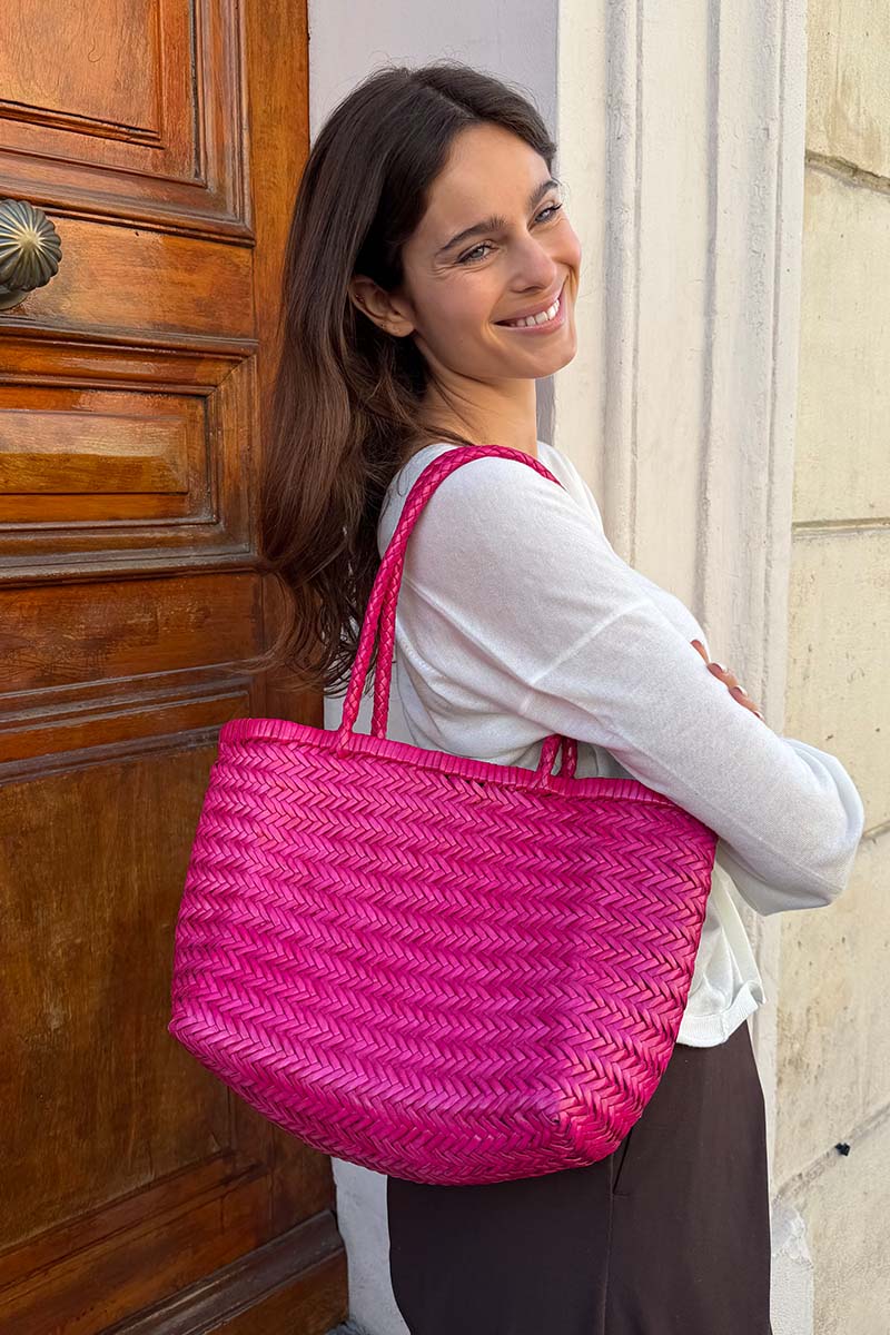 Cabas Delhi Medium Framboise