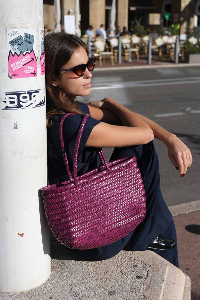 Cabas Delhi Medium Burgundy