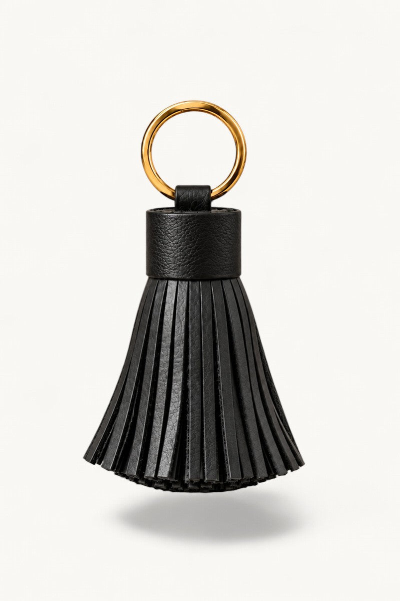 Porte-clés Pompom en cuir