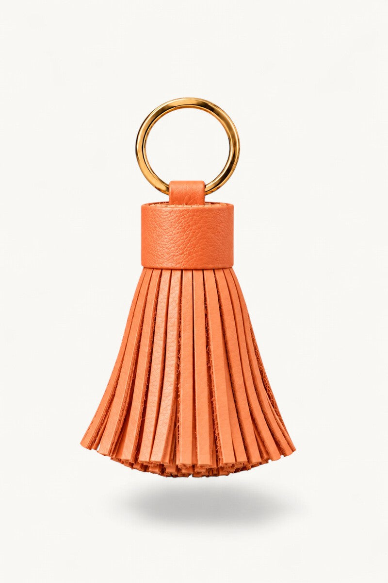 Porte-clés Pompom en cuir