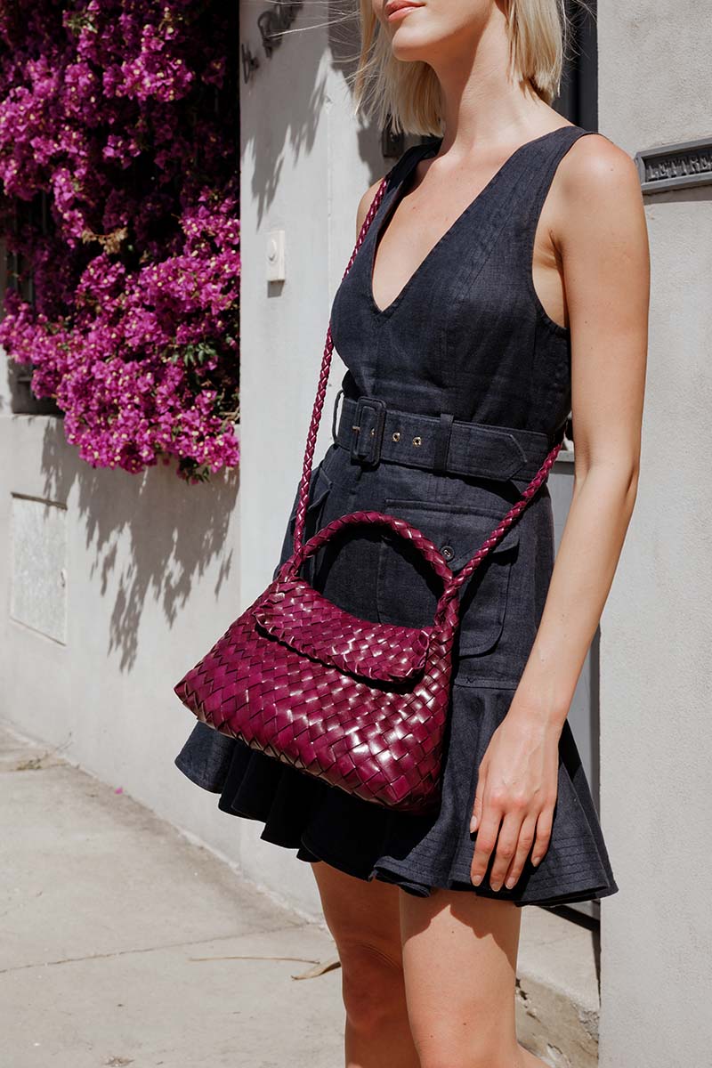 Sac Bandoulière Jacky Mini Burgundy