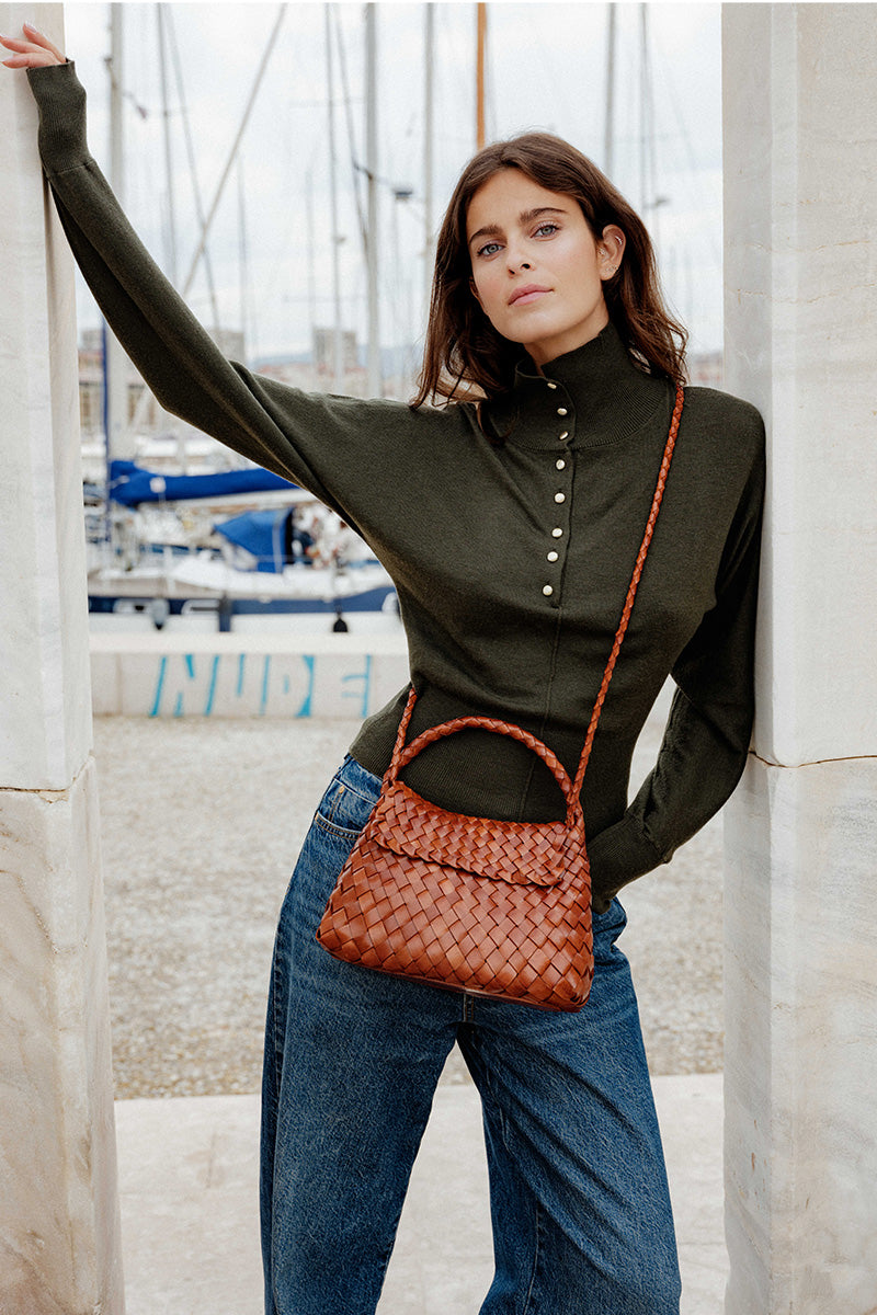 Sac Bandoulière Jacky Mini Camel