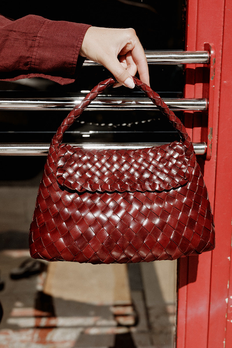 Sac Bandoulière Jacky Mini Bordeaux