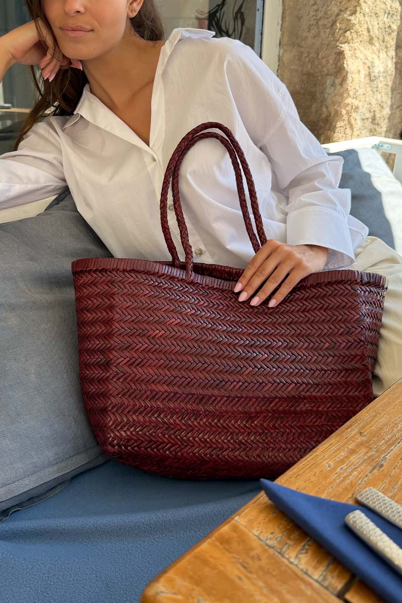 Cabas Delhi Large Bordeaux