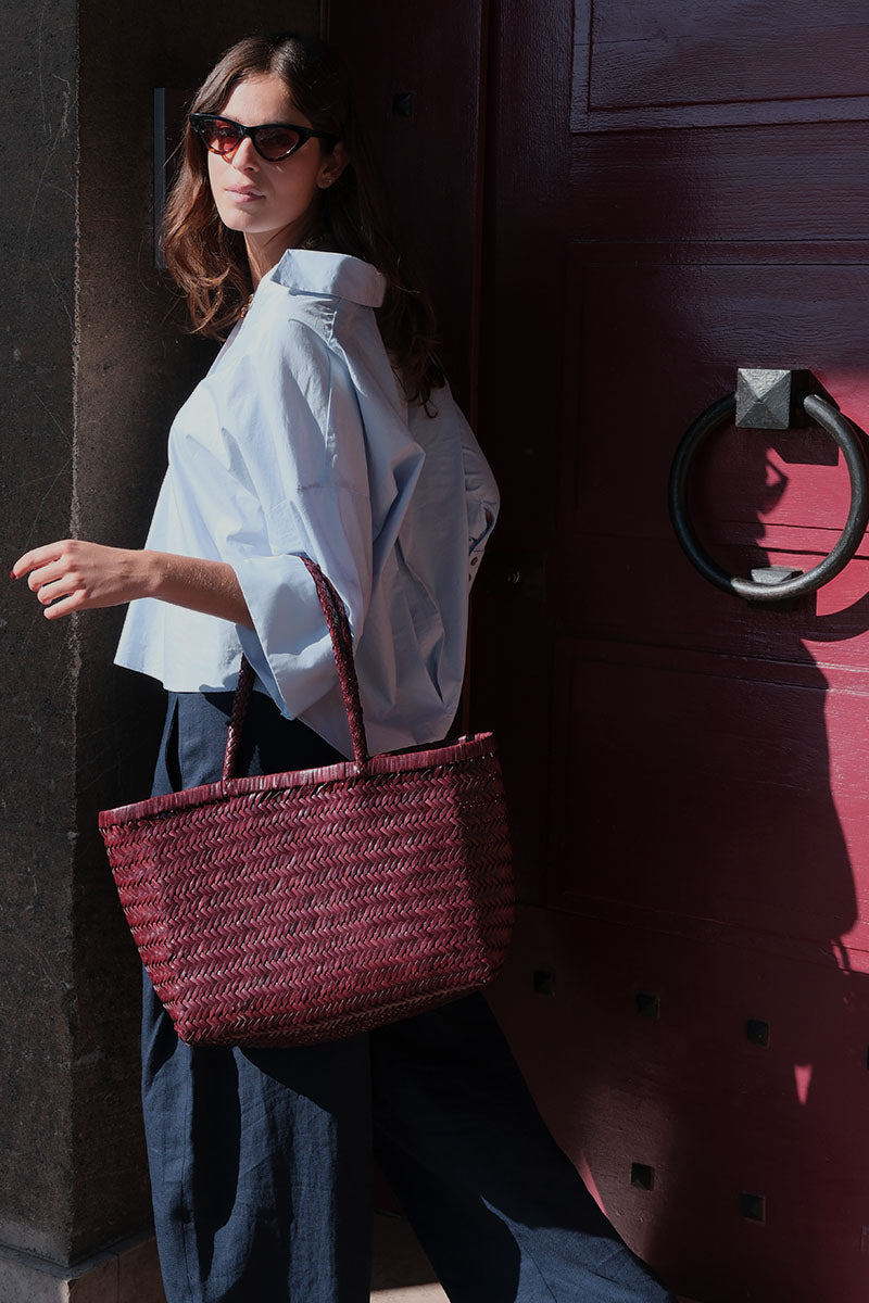 Cabas Delhi Large Bordeaux