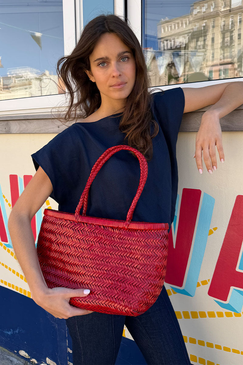 Delhi Medium Red Tote