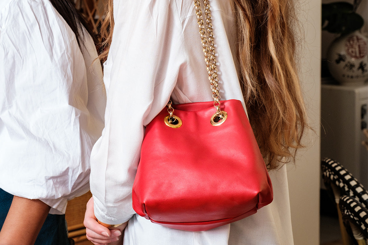 Atelier sac seau en cuir - creation
