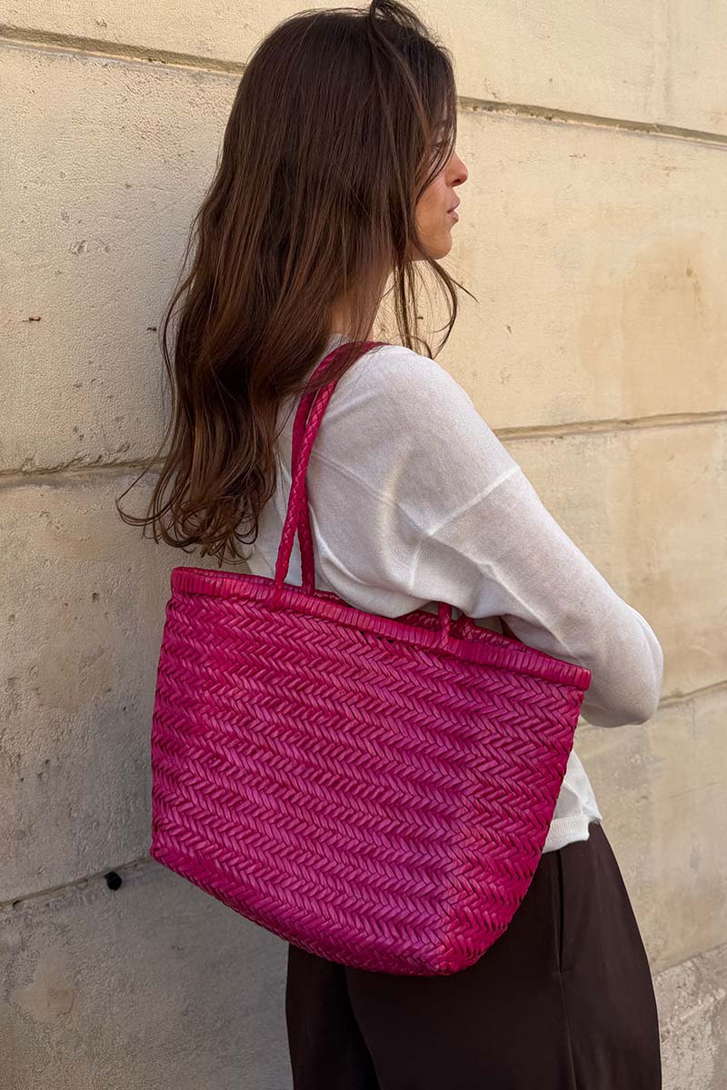 Cabas Delhi Medium Framboise
