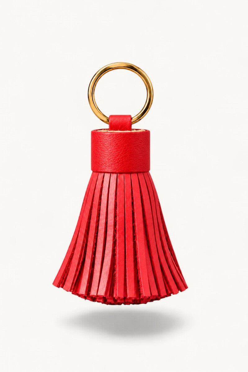 Porte-clés Pompom en cuir