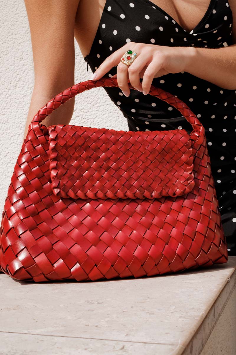 Jacky Red Shoulder Bag