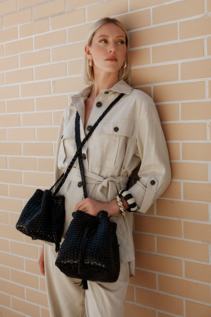 Sophia Black Bucket Bag